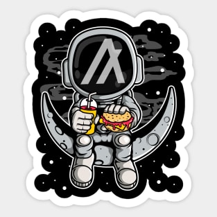 Astronaut Fastfood  Algorand ALGO Coin To The Moon Crypto Token Cryptocurrency Wallet Birthday Gift For Men Women Sticker